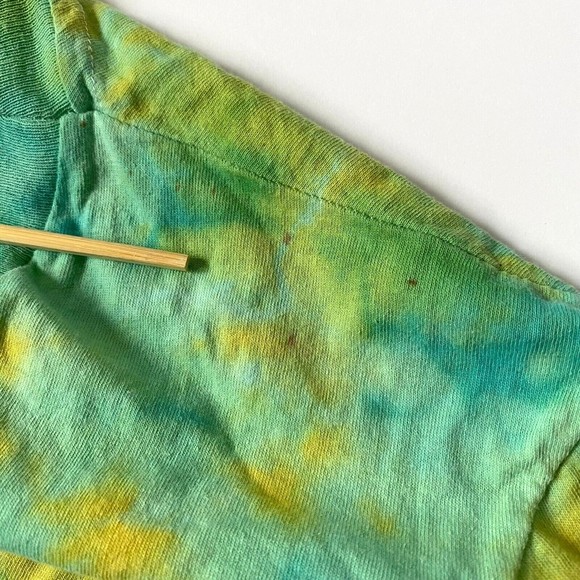 Jukes Pittsburgh T-Shirt L Turquoise Yellow Tie Dye Vtg Hanes Single Stitch READ - Picture 9 of 13